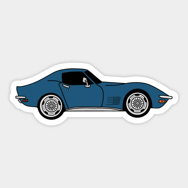 Bridgehampton Blue C3 Corvette Sticker by ally1021